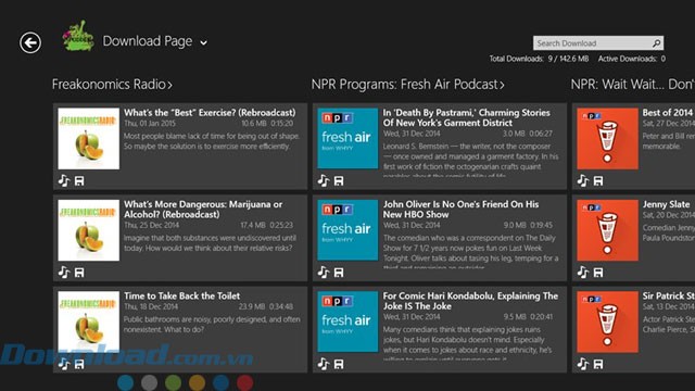 Tải podcast về thiết bị