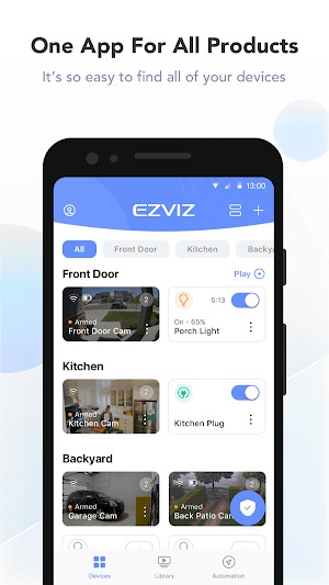 EZVIZ app thiết kế để xem video cho camera an ninh và các sản phẩm Smart Home EZVIZ khác