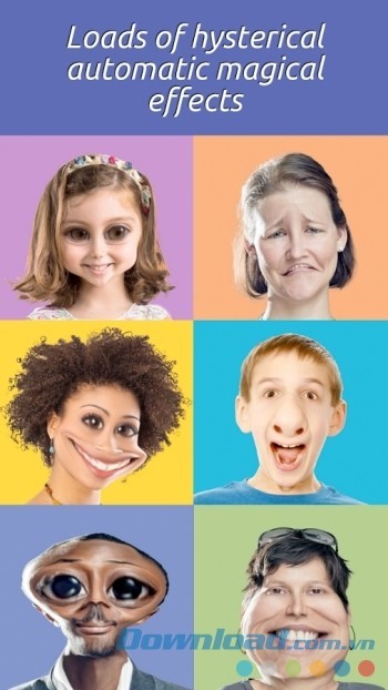 Biến đổi khuôn mặt thành nhiều hình dạng khác nhau