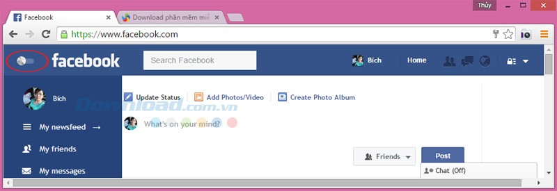 Chuyển đổi giữa hai giao diện
