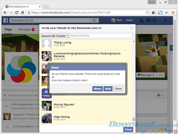 Facebook Invite All cho Chrome