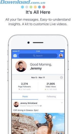 Mạng xã hội cho người dùng chia sẻ video trực tuyến, nhắn tin với fans..