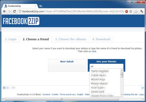 Facebook2Zip