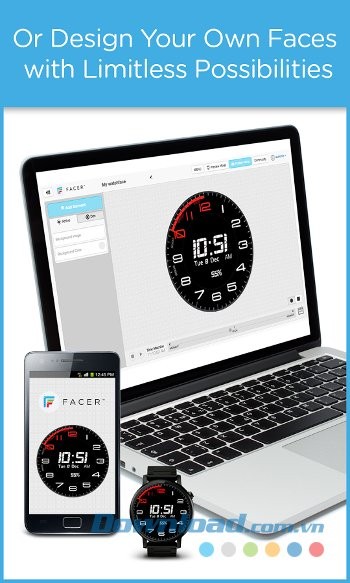 Tạo mặt đồng hồ của riêng bạn với Facer