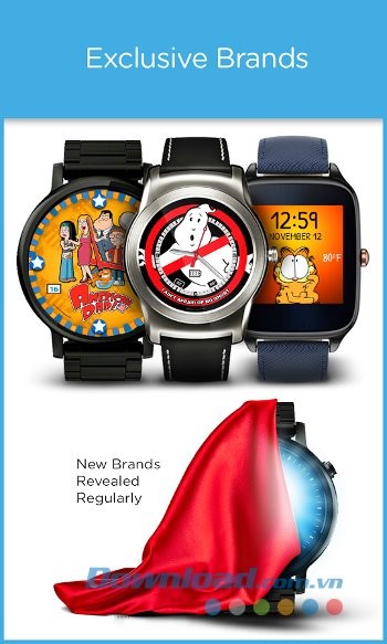 Facer sở hữu nhiều mẫu thiết kế mặt đồng hồ từ các thương hiệu danh tiếng