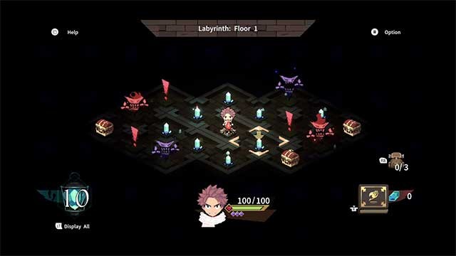 Tăng cường sức mạnh thông qua các lá bài thu thập được từ trận chiến hoặc tìm thấy trong rương