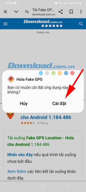 Cài đặt Fake GPS Location - Hola APK