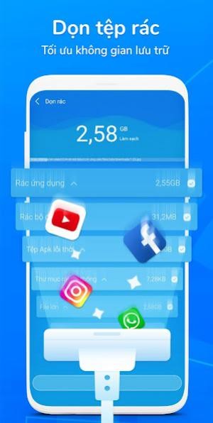 Falcon Cleaner giúp bạn những file tạm, file không cần thiết khỏi thiết bị