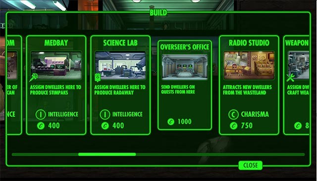 Xây dựng hàng loạt công trình đa dạng để thu hút cư dân mới trong Fallout Shelter