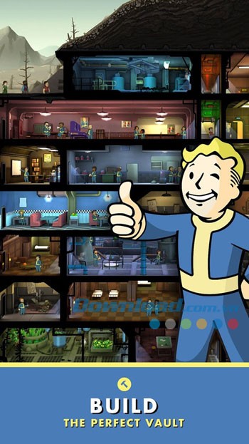 Giao diện chơi game Fallout Shelter trên Android