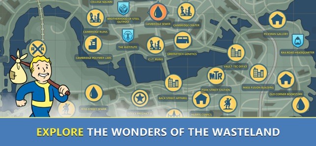 Bản đồ trong Fallout Shelter Online cho iOS