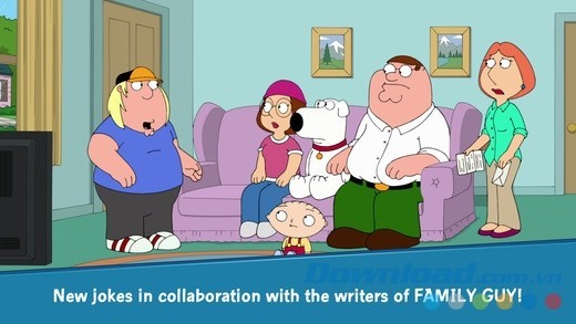 Trải nghiệm những tình huống dở khóc dở cười độc đáo trong Family Guy: The Quest for Stuff cho iOS