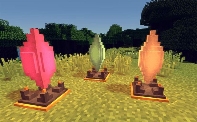 Có rất nhiều loại đèn màu sắc, kiểu dáng khác nhau trong Fancy Lamps Mod