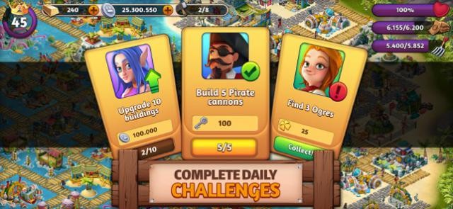 Hoàn thành các thách thức hàng ngày để nhận phần thưởng độc đáo