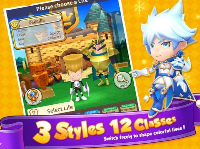 Fantasy Life Online có 3 phong cách và 12 lớp cho bạn chuyển đổi tự do