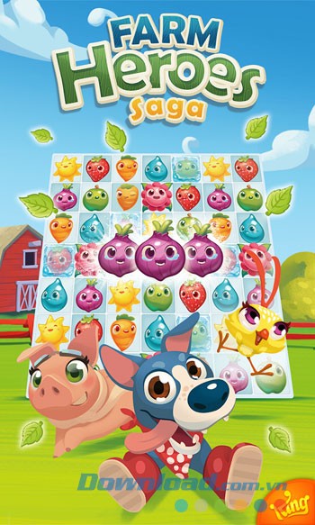 Giao diện chơi game Farm Heroes Saga trên Android