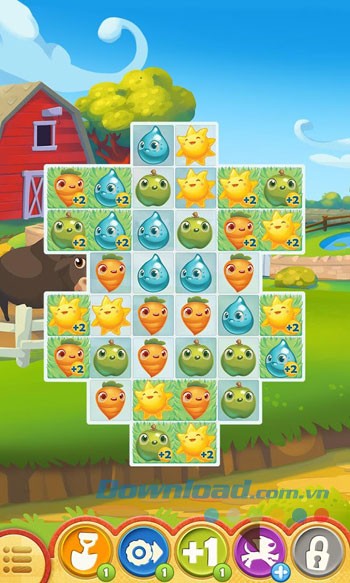 Giao diện chơi game Farm Heroes Saga trên Android