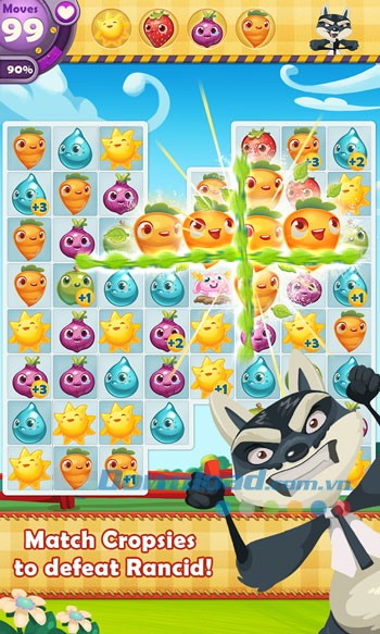 Giao diện chơi game Farm Heroes Saga trên Android