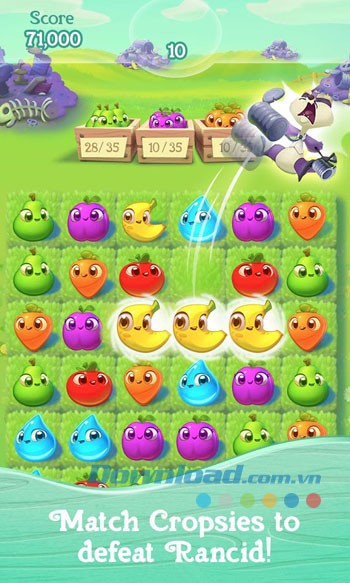 Giao diện chơi game Farm Heroes Super Saga