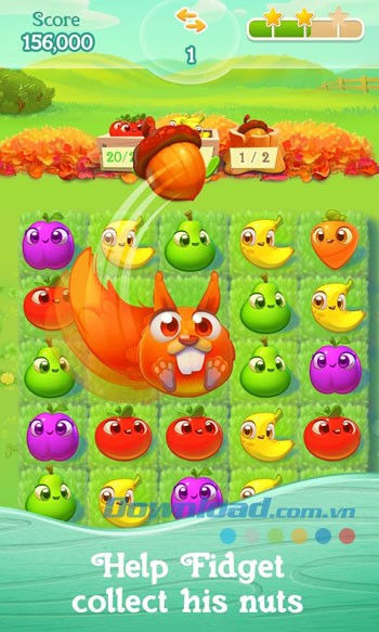 Giao diện chơi game Farm Heroes Super Saga