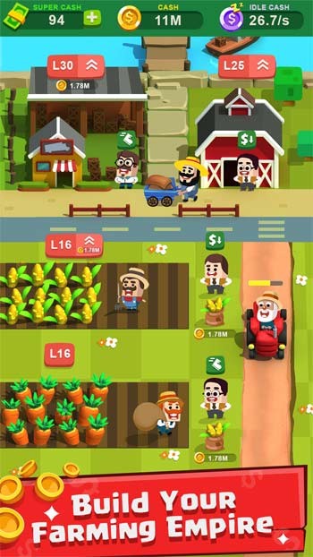 Xây dựng một đế chế nông trại lớn mạnh trong Farm Tycoon