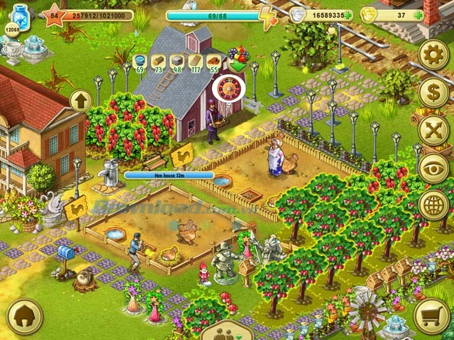 Giao diện game nông trại Farm UP