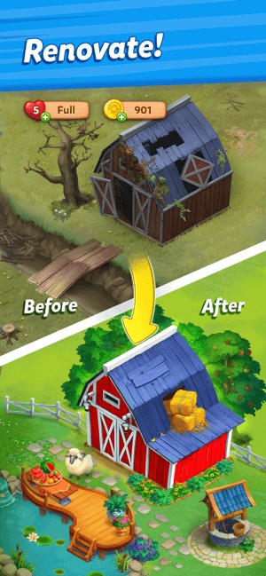 Cải tạo trang trại của bạn trong game Farmscapes