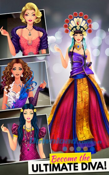Giao diện chính trong game Fashion Diva