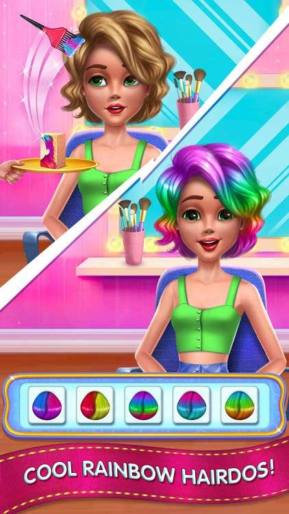 Thay đổi kiểu tóc cho nhân vật trong Fashion School Girl