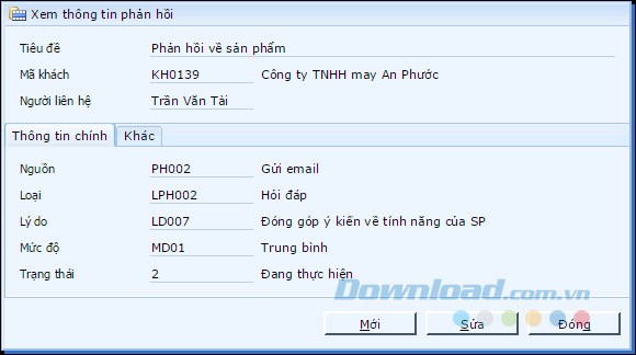 Thông tin phản hồi