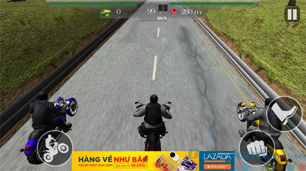 Giao diện game Fast Motorbike Driver 2016