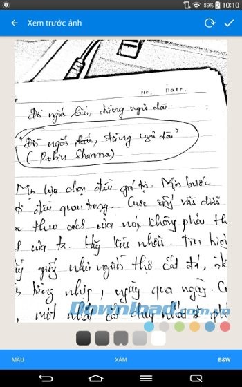 Chỉnh sửa tài liệu sau khi scan với Fast Scanner