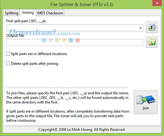 Fastest File Splitter and Joiner
