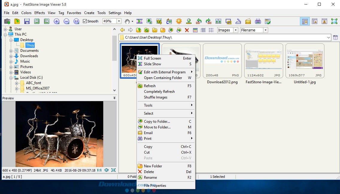 Thao tác với ảnh