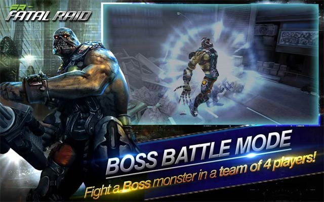 Chiến đấu với boss trong một team 4 người chơi