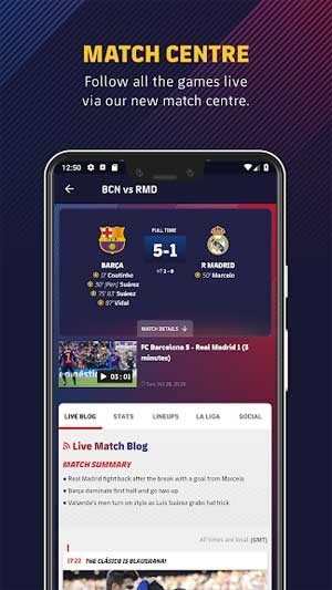 Theo dõi các trận cầu trực tiếp với Match Centre