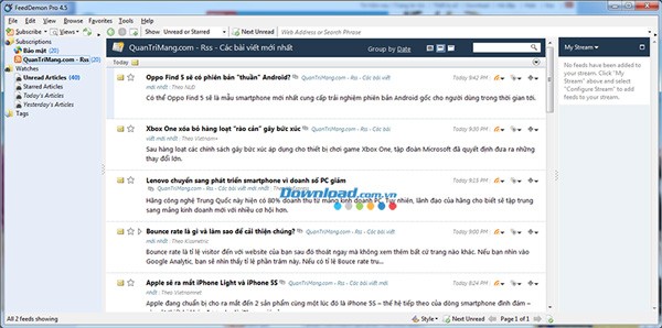 FeedDemon phiên bản mới nhất