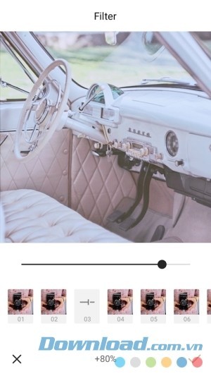 Feelm Natura cho Android có 10 bộ lọc hình