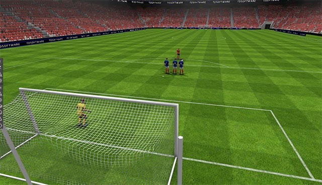 Đánh bại thủ môn và hậu vệ AI trong game Football Freekick Simulator để ghi bàn