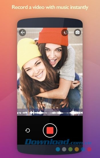 Quay video trên nền nhạc đơn giản với Fideo