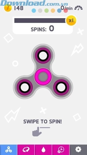 Vuốt trên màn hình để quay