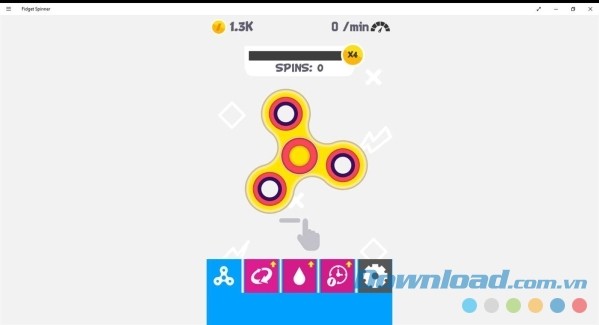 Fidget Spinner UWP mô phỏng chuyển động của con quay đang khiến giới trẻ mê mẩn