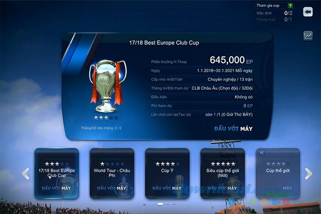 Hệ thống Cup mới