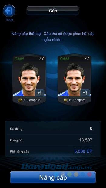 Nâng cấp cầu thủ