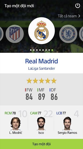 Lập đội hình game FIFA Online 4 Mobile