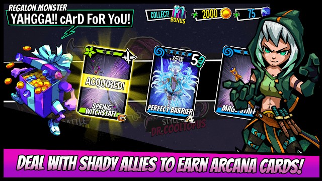 Chiến đấu với các liên minh bóng tối để kiếm thẻ Arcana