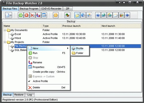 File Backup Watcher Lite Edition