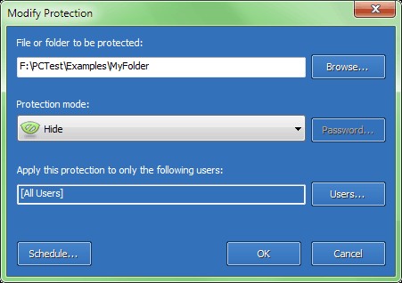 Cấu hình của File Lock