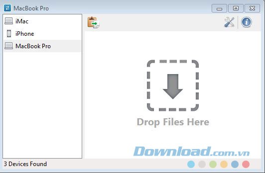 Giao diện ứng dụng File Transfer