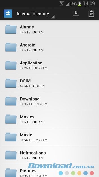 Giao diện ứng dụng File Transfer
